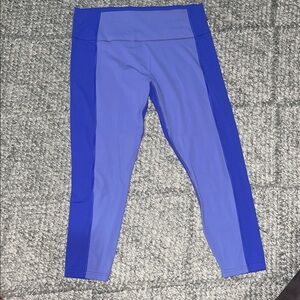 Athleta color block purple Leggings